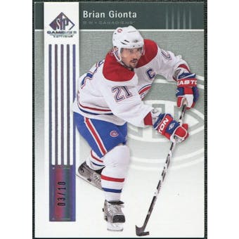 2011/12 Upper Deck SP Game Used Silver Spectrum #52 Brian Gionta /10