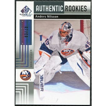 2011/12 Upper Deck SP Game Used Silver Spectrum #184 Anders Nilsson RC /10