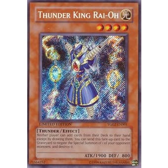 Yu-Gi-Oh Promo Single Thunder King Rai-Oh Secret Rare YG02 - MODERATE PLAY (MP)