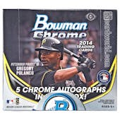 2014 Bowman Chrome Baseball Jumbo Box (Reed Buy)