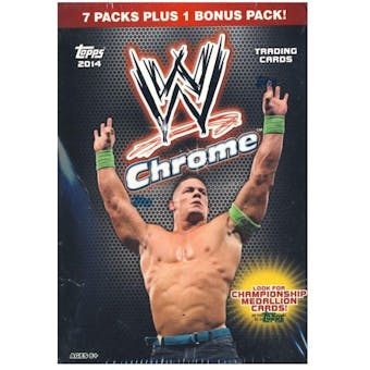 2014 Topps WWE Chrome Wrestling 8-Pack Box