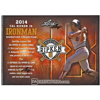 2014 Leaf Cal Ripken Ironman Signature Collection Baseball Hobby Box