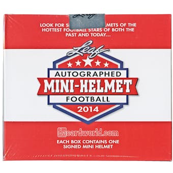 2014 Leaf Autographed Mini-Helmet Football Hobby Box