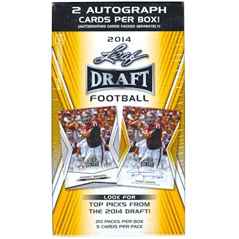 2014 Leaf Draft Football Box with Two Autographs !!!