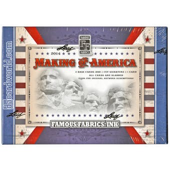 2014 Leaf Famous Fabrics Ink Making of America Hobby Box