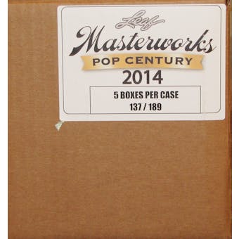 2014 Leaf Pop Century Masterworks Hobby 5-Box Case