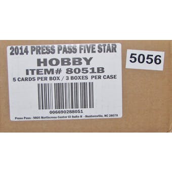 2014 Press Pass Five Star Racing Hobby 3-Box Case