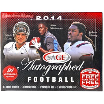 2014 Sage Autographed Football Hobby Box