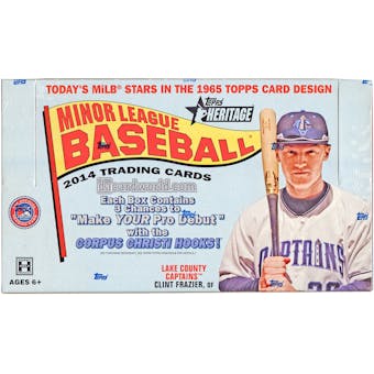 2014 Topps Heritage Minor League Baseball Hobby Box (Reed Buy)