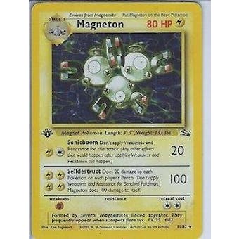 Pokemon Fossil 1st Edition Single Magneton 11/62