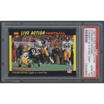 1987 Fleer Football Team Action #44 Steelers Defense PSA 10 (GEM MT) *4898