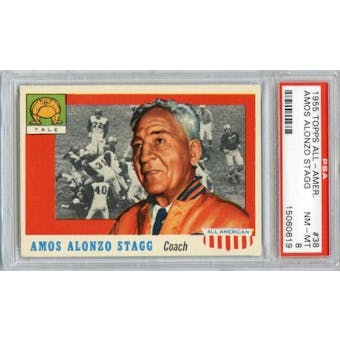 1955 Topps All American Football #38 Amos Alonzo Stagg PSA 8 (NM-MT) *0619