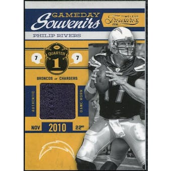 2011 Panini Timeless Treasures Game Day Souvenirs 1st Quarter #28 Philip Rivers /75