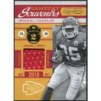 2011 Timeless Treasures Game Day Souvenirs 2nd Quarter #21 Jamaal Charles /165