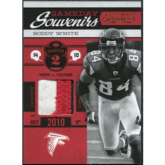 2011 Panini Timeless Treasures Game Day Souvenirs 2nd Quarter Prime #8 Roddy White /25
