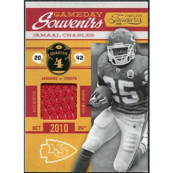 2011 Timeless Treasures Game Day Souvenirs 4th Quarter #21 Jamaal Charles /165