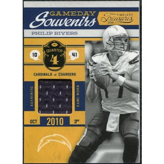 2011 Timeless Treasures Game Day Souvenirs 4th Quarter #23 Philip Rivers /190