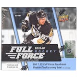 2015/16 Upper Deck Full Force Hockey Hobby Box