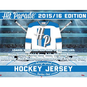 2015/16 Hit Parade Autographed Hockey Jersey Hobby Box - Series 1  Gretzky & Crosby Signed Jersey