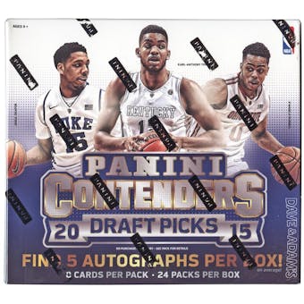2015/16 Panini Contenders Draft Picks Basketball Hobby Box