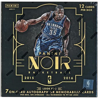 2015/16 Panini Noir Basketball Hobby Box