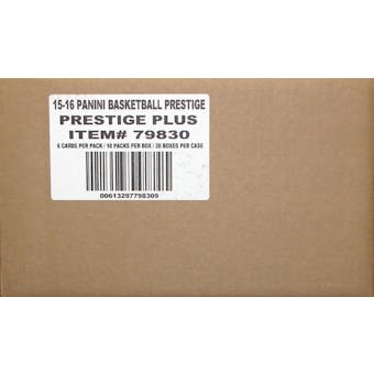 2015/16 Panini Prestige Plus Basketball Hobby 20-Box Case