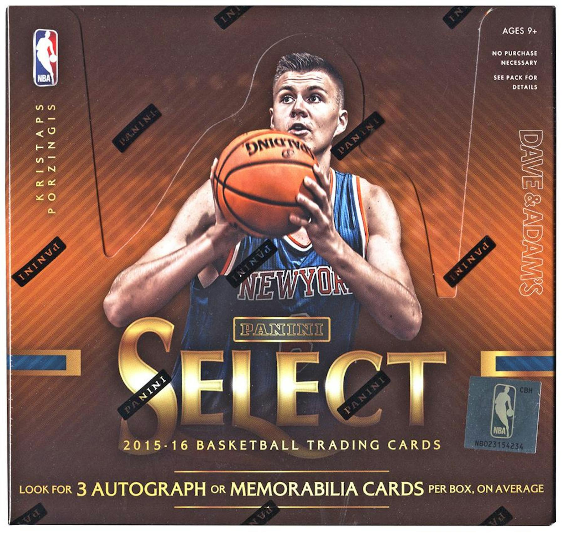 2015 16 Panini Select Basketball Hobby Box Da Card World
