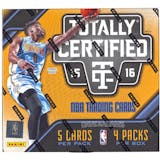 2015/16 Panini Totally Certified Basketball Hobby Box