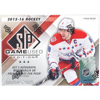 Sweet Sixteen 2015/16 Upper Deck SP Game Used Hockey Hobby 10-Box Case- DACW Live 30 Spot Random Team B