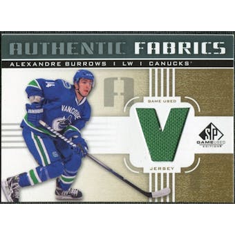 2011/12 Upper Deck SP Game Used Authentic Fabrics Gold #AFAB4 Alexandre Burrows V B