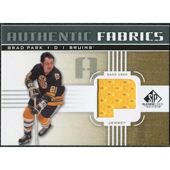 2011/12 Upper Deck SP Game Used Authentic Fabrics Gold #AFBP3 Brad Park P D