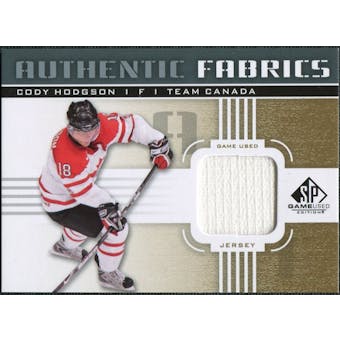 2011/12 Upper Deck SP Game Used Authentic Fabrics Gold #AFCH4 Cody Hodgson O D