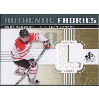 2011/12 Upper Deck SP Game Used Authentic Fabrics Gold #AFCH3 Cody Hodgson L C