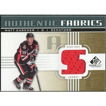 2011/12 Upper Deck SP Game Used Authentic Fabrics Gold #AFCK4 Matt Carkner S D