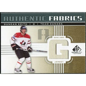 2011/12 Upper Deck SP Game Used Authentic Fabrics Gold #AFDK2 Duncan Keith G B
