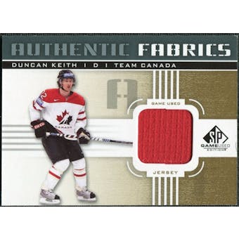 2011/12 Upper Deck SP Game Used Authentic Fabrics Gold #AFDK4 Duncan Keith O C