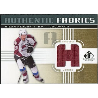2011/12 Upper Deck SP Game Used Authentic Fabrics Gold #AFHE3 Milan Hejduk H D
