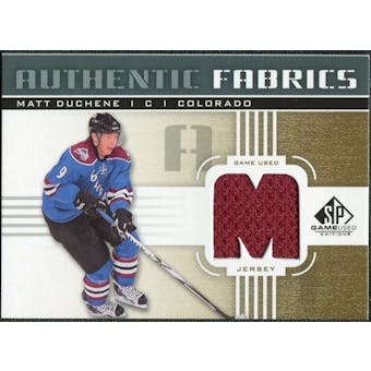 2011/12 Upper Deck SP Game Used Authentic Fabrics Gold #AFMD4 Matt Duchene M D