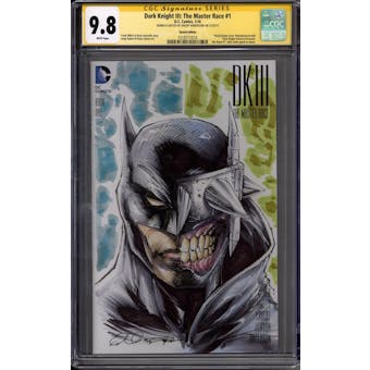 Dark Kinght III: The Master Race #1 Shelby Robertson Sig Series Sketch CGC 9.8 (W) *1518711014*