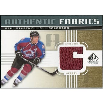 2011/12 Upper Deck SP Game Used Authentic Fabrics Gold #AFPA3 Paul Stastny 6 C