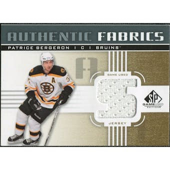 2011/12 Upper Deck SP Game Used Authentic Fabrics Gold #AFPB3 Patrice Bergeron S D