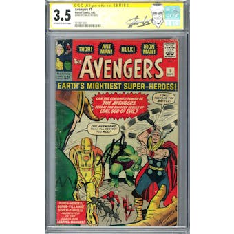 Avengers #1 CGC 3.5 (OW-W) Stan Lee Signature Series *1518814001*