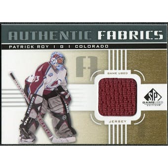 2011/12 Upper Deck SP Game Used Authentic Fabrics Gold #AFPR1 Patrick Roy O C