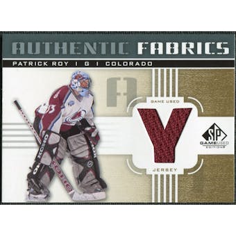 2011/12 Upper Deck SP Game Used Authentic Fabrics Gold #AFPR4 Patrick Roy Y C
