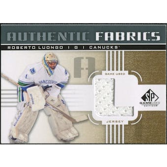 2011/12 Upper Deck SP Game Used Authentic Fabrics Gold #AFRL2 Roberto Luongo L D