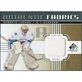 2011/12 Upper Deck SP Game Used Authentic Fabrics Gold #AFRL3 Roberto Luongo O D