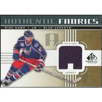 2011/12 Upper Deck SP Game Used Authentic Fabrics Gold #AFRN1 Rick Nash A C