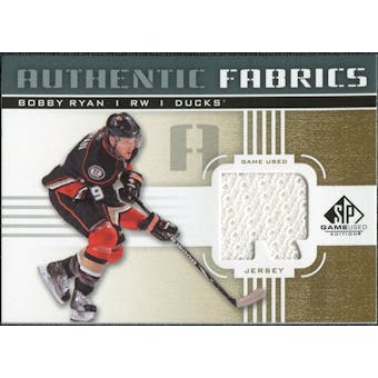 2011/12 Upper Deck SP Game Used Authentic Fabrics Gold #AFRY3 Bobby Ryan R D