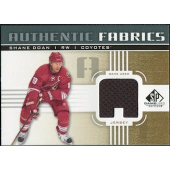 2011/12 Upper Deck SP Game Used Authentic Fabrics Gold #AFSD1 Shane Doan A C
