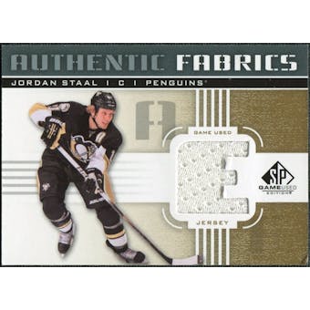 2011/12 Upper Deck SP Game Used Authentic Fabrics Gold #AFST1 Jordan Staal E D